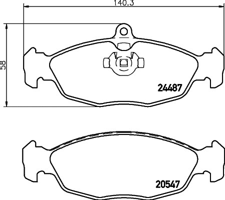 Brake Pad Set, disc brake (8DB 355 013-031)