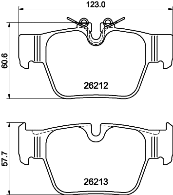 Brake Pad Set, disc brake (8DB 355 040-581)