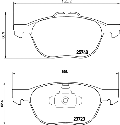 Brake Pad Set, disc brake (8DB 355 020-411)