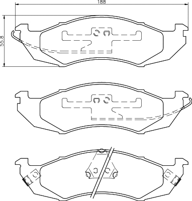 Brake Pad Set, disc brake (8DB 355 037-321)