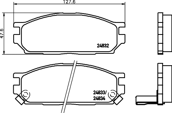 Brake Pad Set, disc brake (8DB 355 024-461)