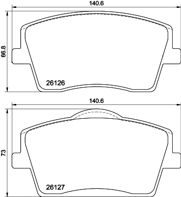 Brake Pad Set, disc brake (8DB 355 039-001)