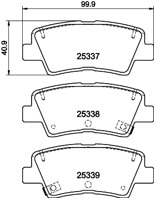 Brake Pad Set, disc brake (8DB 355 044-731)