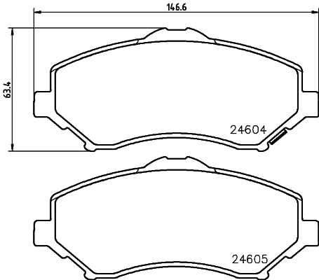 Brake Pad Set, disc brake (8DB 355 031-041)