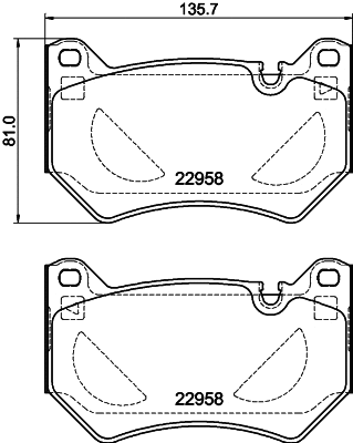 Brake Pad Set, disc brake (8DB 355 039-511)