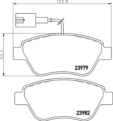 Brake Pad Set, disc brake (8DB 355 039-341)