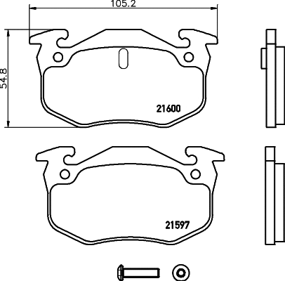 Brake Pad Set, disc brake (8DB 355 019-221)