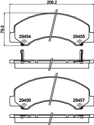 Brake Pad Set, disc brake (8DB 355 025-801)