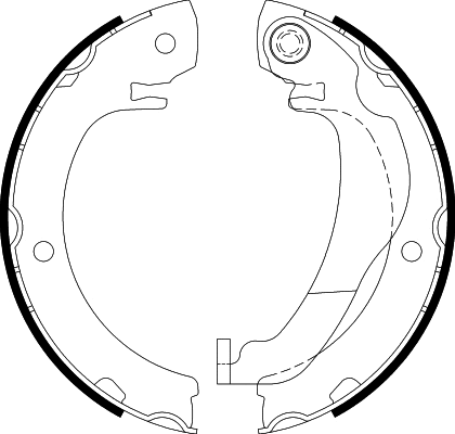 Brake Shoe Set, parking brake (8DA 355 051-021)