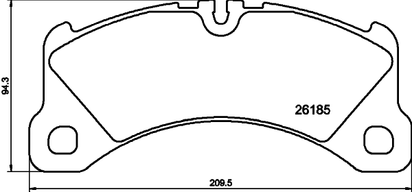 Brake Pad Set, disc brake (8DB 355 040-201)