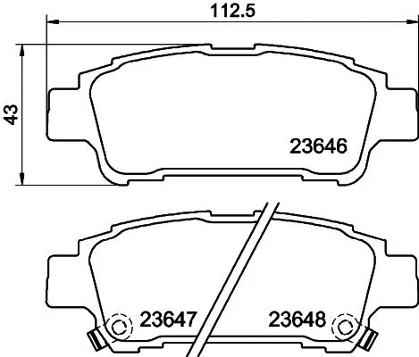 Brake Pad Set, disc brake (8DB 355 010-311)