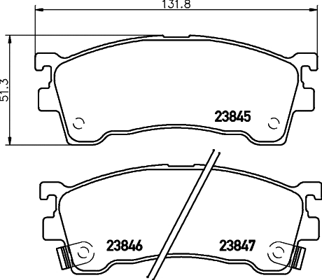 Brake Pad Set, disc brake (8DB 355 023-921)