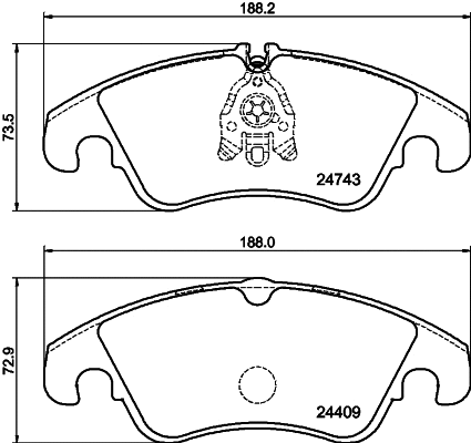 Brake Pad Set, disc brake (8DB 355 014-741)