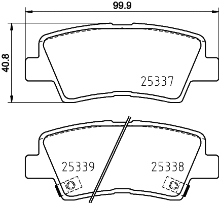 Brake Pad Set, disc brake (8DB 355 031-821)