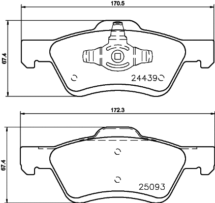 Brake Pad Set, disc brake (8DB 355 014-961)