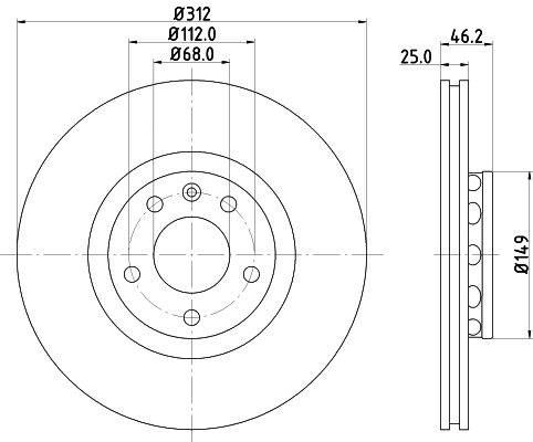 Brake Disc (8DD 355 107-521)