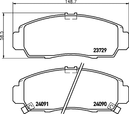 Brake Pad Set, disc brake (8DB 355 009-771)
