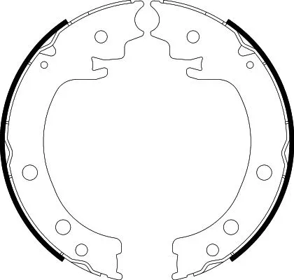 Brake Shoe Set, parking brake (8DA 355 050-971)