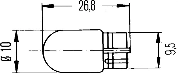 Bulb, position/end outline marker light