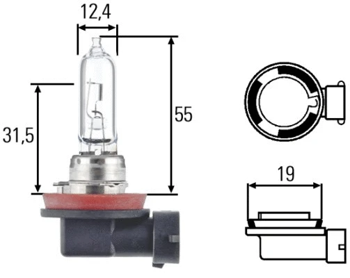 Bulb, headlight (8GH 008 357-151)