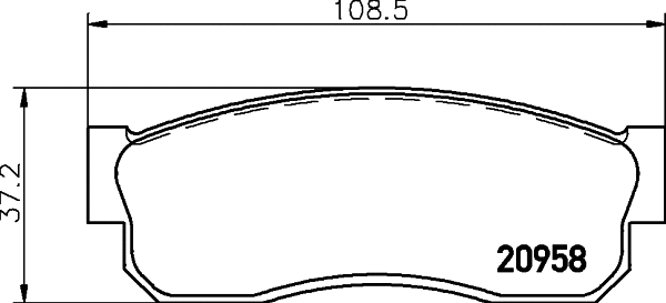 Brake Pad Set, disc brake (8DB 355 029-211)