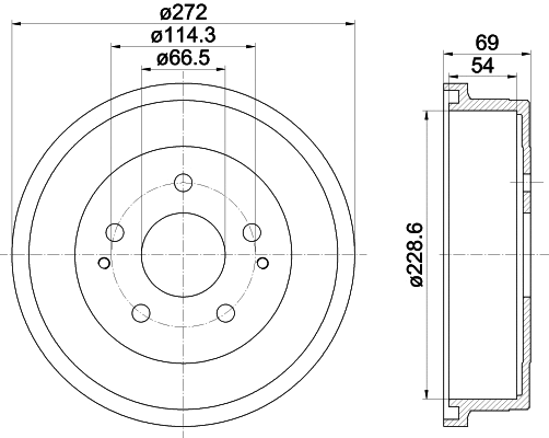 Brake Drum (8DT 355 301-121)