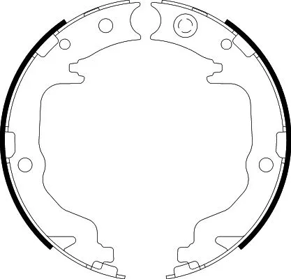 Brake Shoe Set, parking brake (8DA 355 050-871)