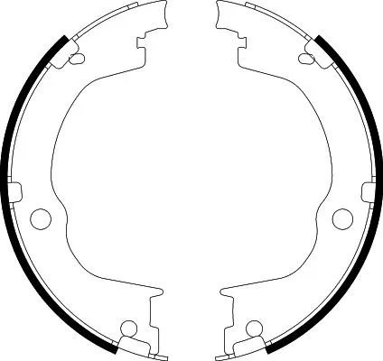 Brake Shoe Set, parking brake (8DA 355 050-791)