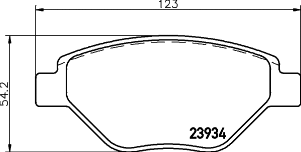 Brake Pad Set, disc brake (8DB 355 010-551)