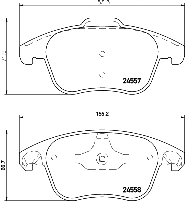 Brake Pad Set, disc brake (8DB 355 013-351)