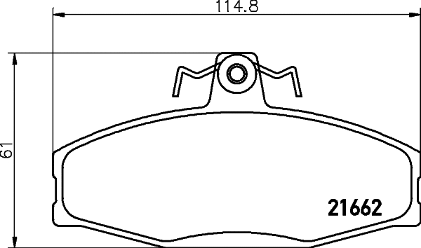 Brake Pad Set, disc brake (8DB 355 017-931)
