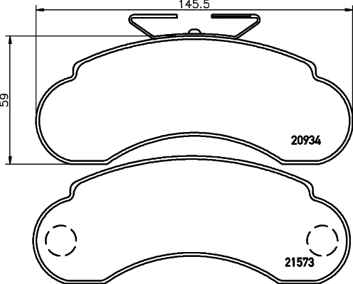 Brake Pad Set, disc brake (8DB 355 019-101)