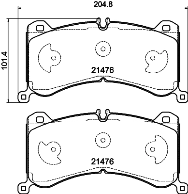 Brake Pad Set, disc brake (8DB 355 040-821)