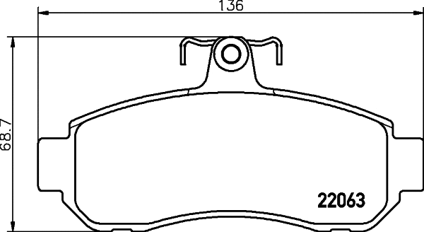 Brake Pad Set, disc brake (8DB 355 029-951)