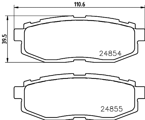Brake Pad Set, disc brake (8DB 355 014-341)