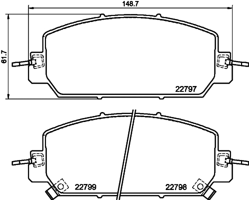 Brake Pad Set, disc brake (8DB 355 039-091)