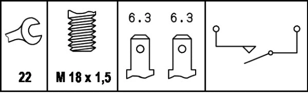 Switch, reverse light (6ZF 003 272-011)