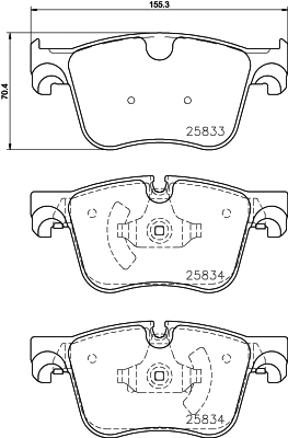 Brake Pad Set, disc brake (8DB 355 024-751)