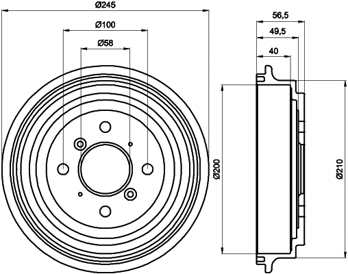 Brake Drum (8DT 355 300-571)