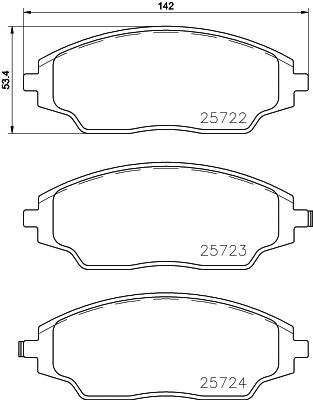 Brake Pad Set, disc brake (8DB 355 039-781)