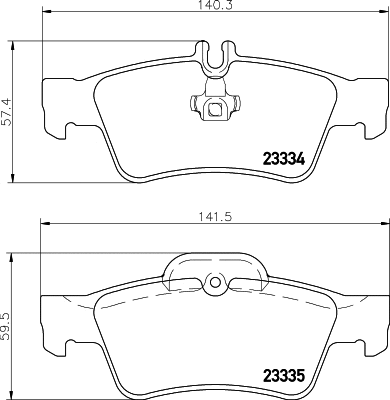 Brake Pad Set, disc brake (8DB 355 026-431)