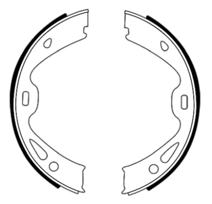 Brake Shoe Set, parking brake (8DA 355 051-291)