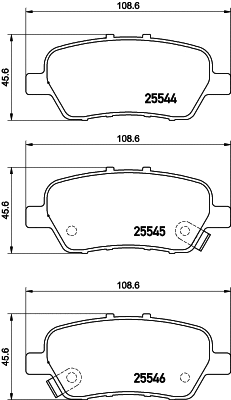 Brake Pad Set, disc brake (8DB 355 039-721)