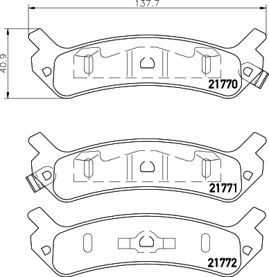 Brake Pad Set, disc brake (8DB 355 037-441)