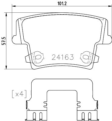 Brake Pad Set, disc brake (8DB 355 025-051)