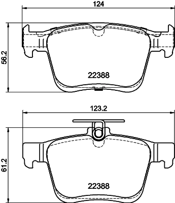 Brake Pad Set, disc brake (8DB 355 042-651)