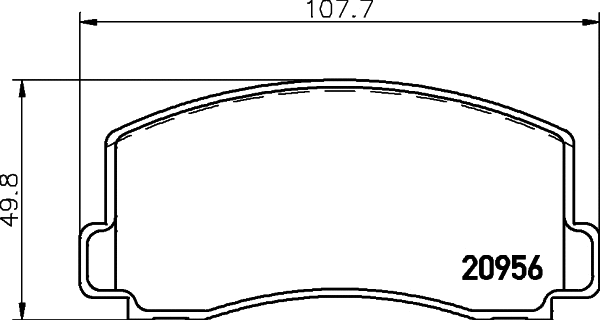 Brake Pad Set, disc brake (8DB 355 030-001)