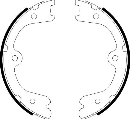Brake Shoe Set, parking brake (8DA 355 050-851)