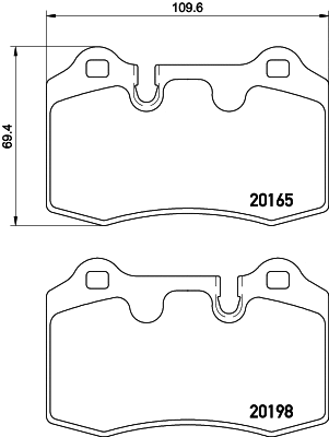 Brake Pad Set, disc brake (8DB 355 015-881)