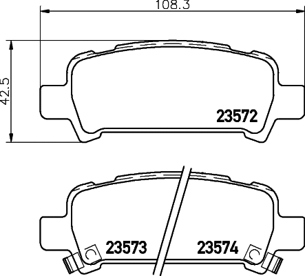 Brake Pad Set, disc brake (8DB 355 029-441)
